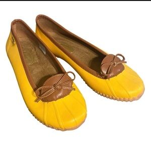 Western Chief Yellow and Brown Flats with Bow